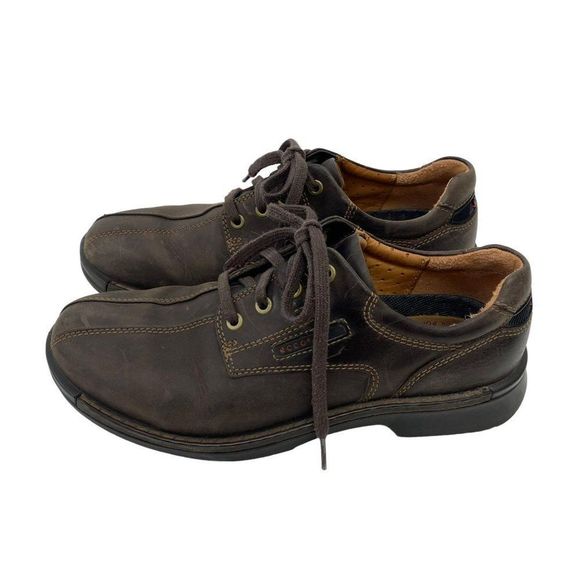Ecco US 8 EU 41 Fusion Bicycle Toe Brown Leather Arch Support Lace Up Shoes - Picture 5 of 10